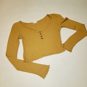 Bozzolo crop top long sleeve size small